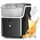 Nugget Ice Makers Countertop,lf-Cleaning,Sonic Ice,One-Click Operation