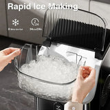 Nugget Ice Makers Countertop,lf-Cleaning,Sonic Ice,One-Click Operation
