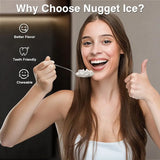 Nugget Ice Makers Countertop,lf-Cleaning,Sonic Ice,One-Click Operation